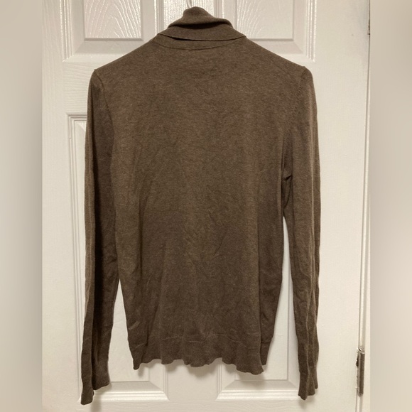 Lauren Ralph Lauren Brown Silk Blend Turtleneck Long Sleeve Sweater #QB - Picture 6 of 6